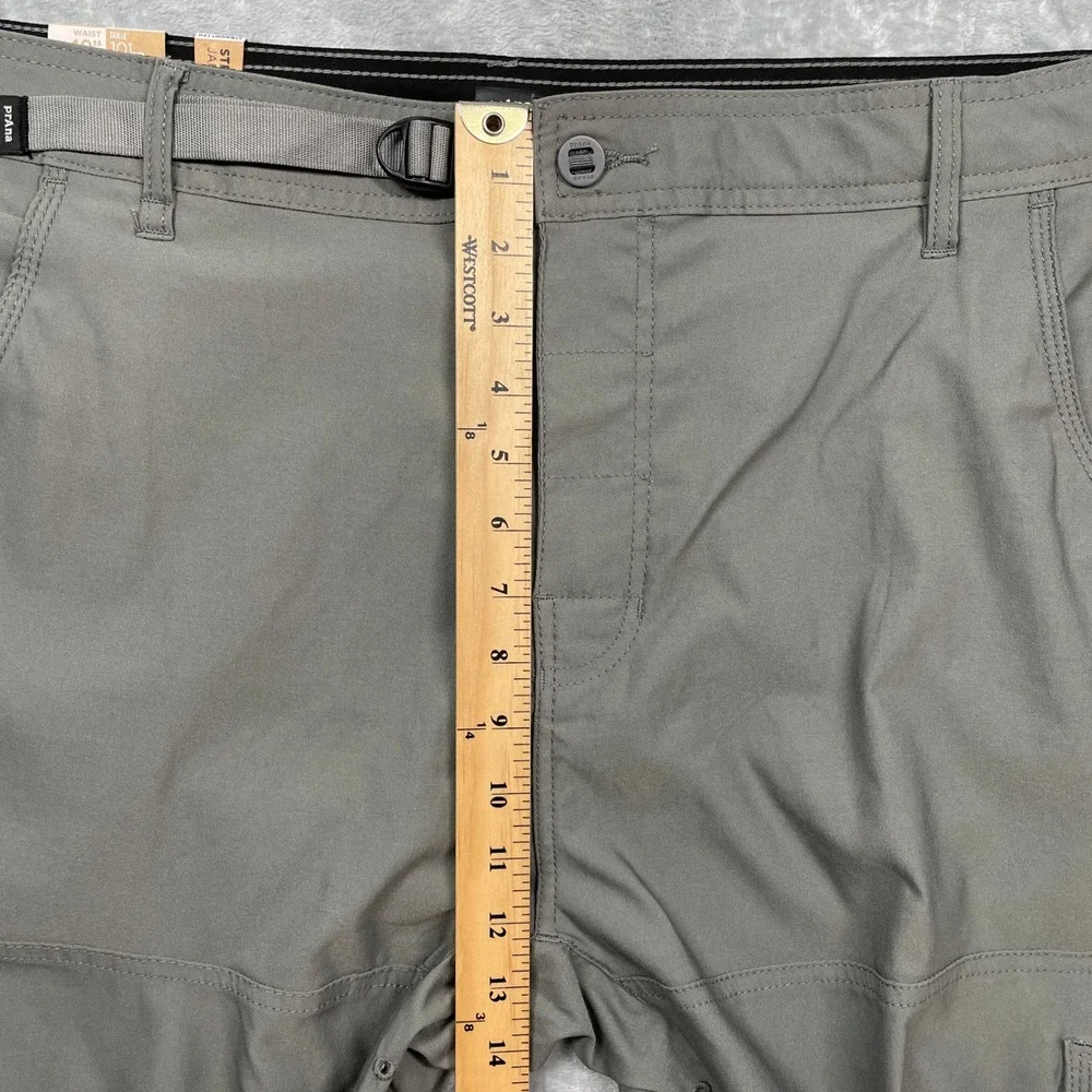 Prana Zion Pants Mens 40x32 Gray Relaxed Fit Straight Leg Hiking Cargo New